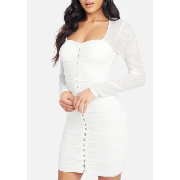 white christmas dresses Tiered Satin Corset Mini Dress main image 1